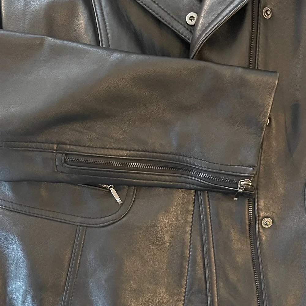Kenneth Cole Reaction Black Leather Jacket